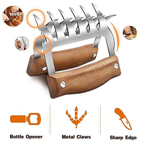 Bear Claws Meat Shredder, Pulled Pork Shredder Claws, 3 In 1 Metal Meat