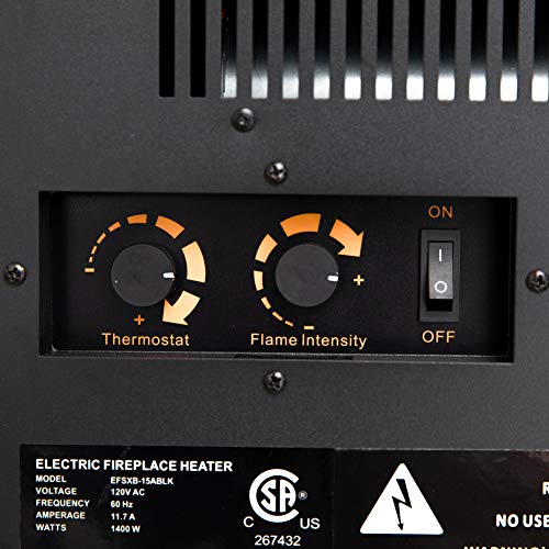 FLAME&SHADE Electric Wood Stove Fireplace Heater - Freestanding - Height 23in