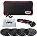 2mm Ultrathin, Rangers 72mm Full ND2, ND4, ND8, ND16 Neutral Density Filters and Carrying Case + Lens Cleaning Cloth + Lens Cleaning Pen, without vignetting