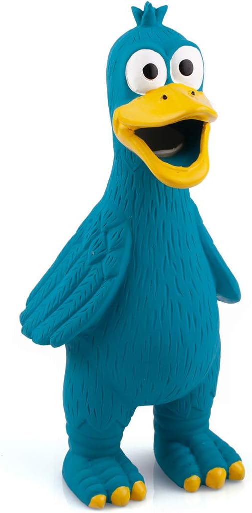 Kitchen & Dining : Chiwava 9.3 Inch Squawking Latex Dog Toy Quacking Duck Squeeze Squeak Interactive Play for Medium Large Dogs Color Blue : 