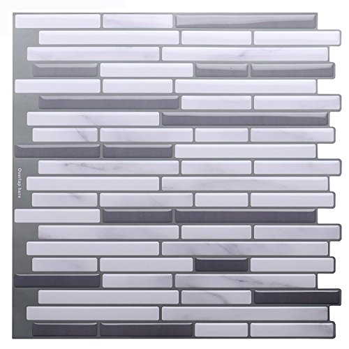 Vamos Tile Premium Anti Mold Peel and Stick Tile Backsplash,Stick On Backsplash Wall Tiles for Kitchen & Bathroom-Self Adhesive-10.62" x 10" (6 Sheets) - Thumbnail 7