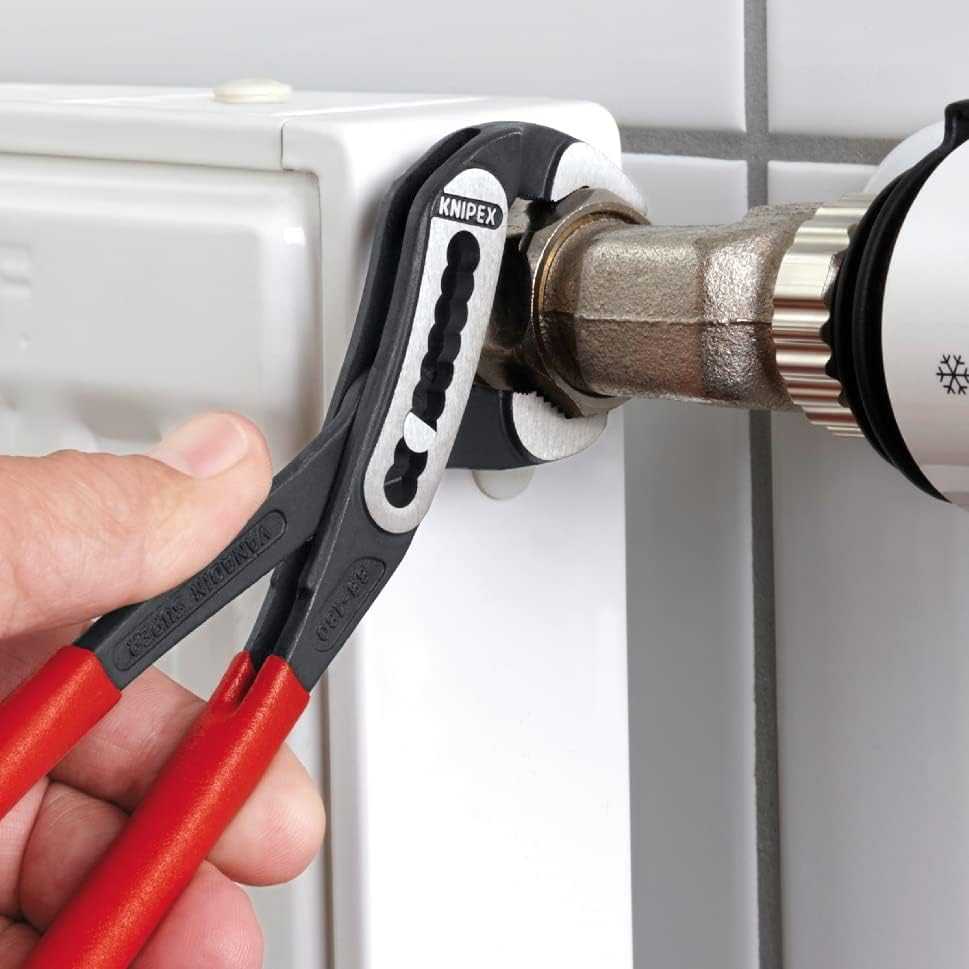 KNIPEX Alligator Wasserpumpenzange mit rutschhemmendem Kunststoff überzogen 180 mm, 88 01 180 5