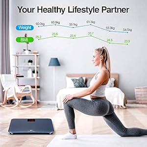 Bilance pesapersone Bilancia pesapersone digitale-Bilance impedenziometrica impedenziometrica Superficie in vetro con… - immagine 3