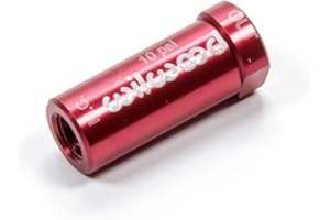 Wilwood Residual Pressure Valve, Compact, 10 lb, 1/8 in NPT Inlet, 1/8 in NPT Outlet, 1.600 in Long, Aluminum, Red Anodized, Drum Brake, Each