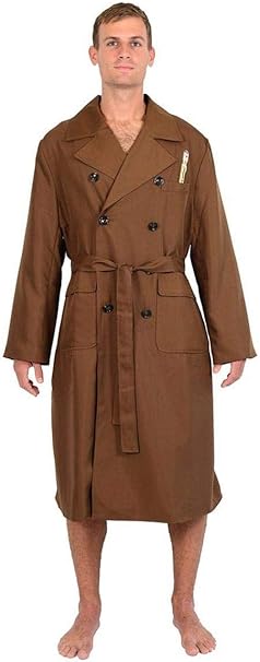Doctor Who 10th Doctor Brown Trench Coat Styled Men S Robe Amazon De Spielzeug