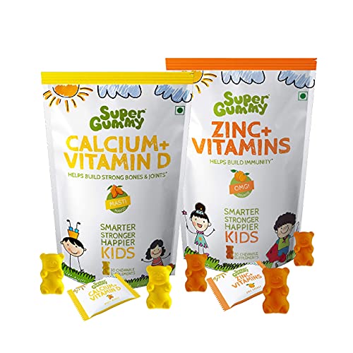 Super Gummy Zinc & Calcium Gummies for Kids, Immunity Boost & Strong