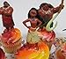 MOANA Birthday CUPCAKE Topper Set Featuring Moana Figures,Themed Decorative Accessories, Figures Average 1