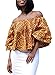 Annflat Women's Colorful African Print Off the Shoulder Casual Blouse Tops