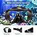 Supertrip Snorkel Set Adults-Anti-Fog Film Scuba Snorkeling Diving Mask Impact Resistant Temperred Glass|Dry Top Snorkel,2 Mouthpieces 1 Waterproof Case Included Black