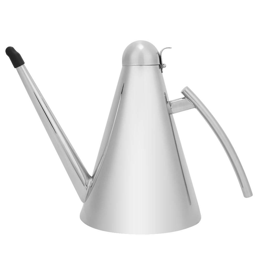 Nikou Olive Oil Dispenser, 1000ml Olive Oil Can Stainless Steel Oil Drizzler Vinegar Pourer, Leakproof Oil Pot Olive Oil Bottle Storage Container with Drip-Free Spout for Kitchen Restaurant