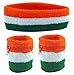 Funny Guy Mugs Flag of Ireland Unisex Sweatband Set (3-Pack: 2 Wristbands with Zipper/Wrist Wallet & 1 Headband), Orange/White/Green