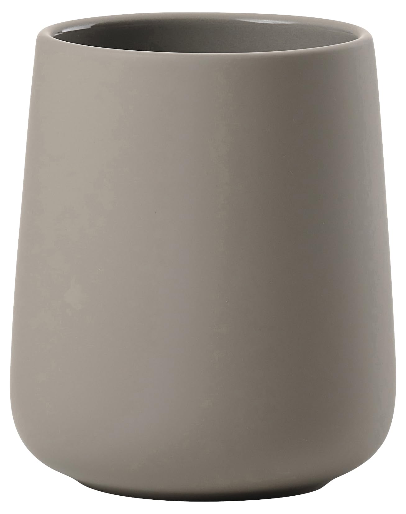 Zone Denmark Nova One Toothbrush Tumbler, Ceramic Bathroom Cup, Toothbrush Holder for Toothpaste and Accessories, Soft Touch Surface, Ø 8 cm H 10 cm, Taupe