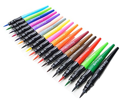 18 Brush Pens Set for Drawing Watercolor Pen Calligraphy Marker for Lettering Manga Illustration