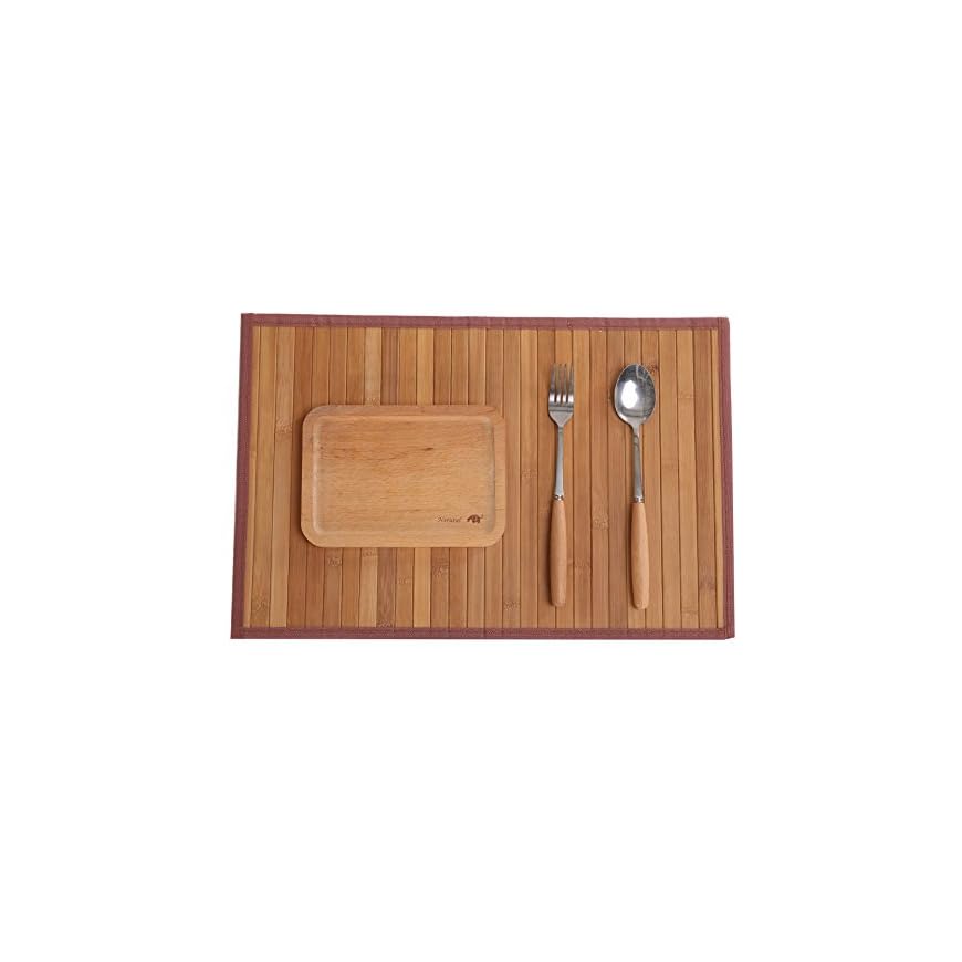 Bamboo Placemats for Dining Table, Placemats Set of 4,StainResistant