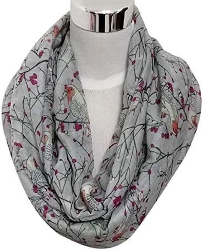 Women Scarfs On Sale Scarves Women Lightweight Cute Bird Print Scarf Voile Neck Scarves for Ladies