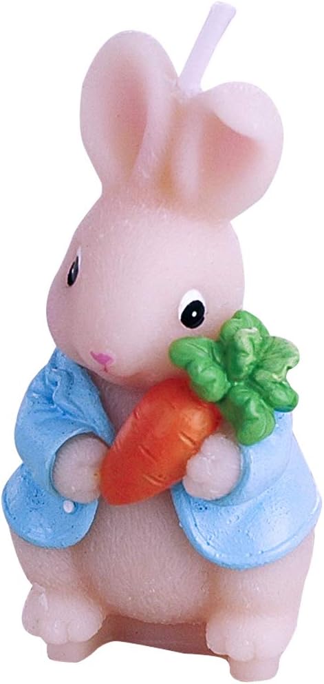 Creative Cute Easter Bunny Cartoon birthday Candle, Smokeless Cake candle and Party Supplies, Hand-made Cake Topper Decoration, Great Gift …