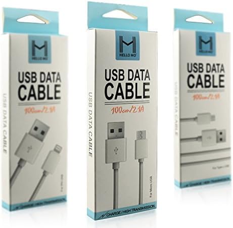 Easylife USB Micro Cable, 3FT Micro USB Cable for Fast Charging A Male to Micro B Charge and Data Sync Cord For Android/Samsung/LG/Motorola/Nokia/ZTE/Windows/PS4/MP3/Camera and other Device-White