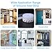 Warckon Door Weather Stripping,Silicone Seal Strip Adhesive for Doors and Windows Insulation Bottom and Side Gap,Transparent (25mm)