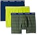 Calvin Klein Men's Underwear Cotton Stretch 3 Pack Boxer Briefs, Airforce/Airforce Rebel Stripe/Rebel, Medium