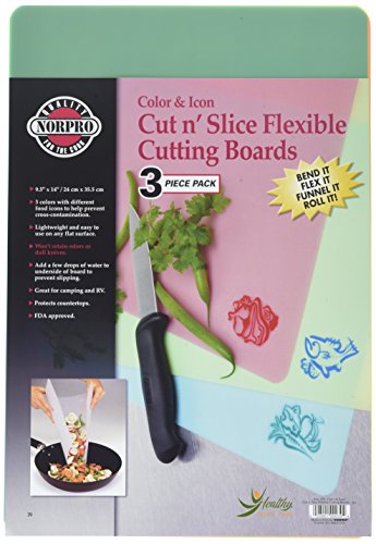 Norpro Cut N' Slice Flexible Cutting Boards, Set of 3