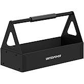 UNITEDPOWER Handy Tool Box, Portable Metal Tote Tray with comfortable grip handle, Tool Organization for Household, Warehouse