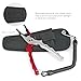 Ticoze Fishing Pliers Aluminum with Lanyard Carbide Cutter and Nylon Sheath for Saltwater and Freshwater, Red