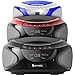Ematic CD Boom Box with Bluetooth Audio and Speakerphone, Black