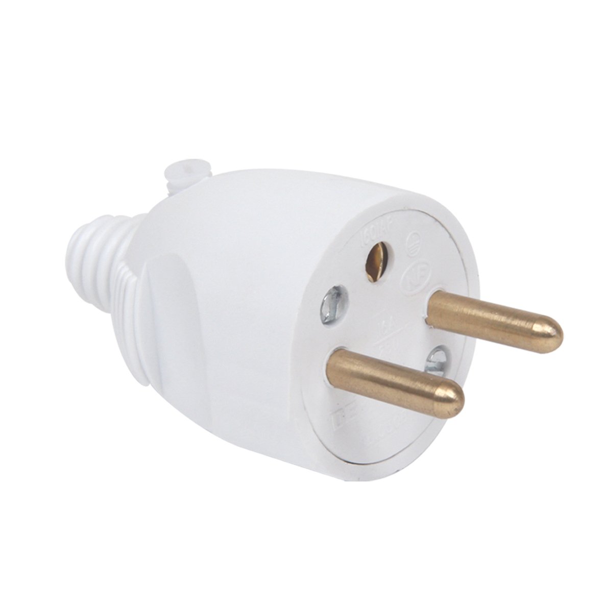 Debflex 713220 Plug 16 A 2P Straight Headdress White