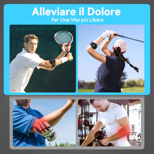 AGPTEK Epicondylitis Elbow Brace, Epicondylitis Elbow Brace with 3D Air Cushion for Tendonitis Pain Relieving Injury, Ideal for Tennists, Golfers, Men and Women