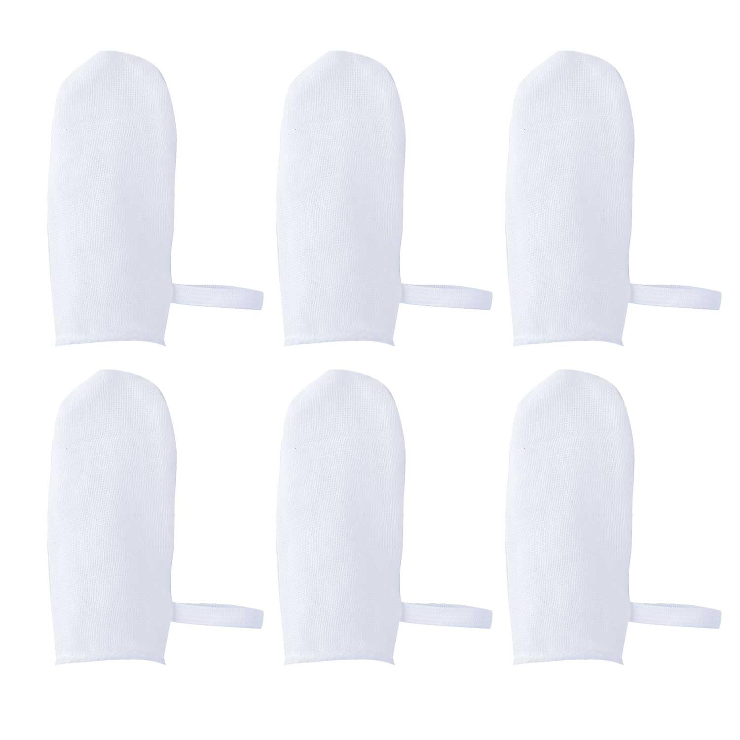 NAUZE 6Pcs Infant Finger Toothbrush Newborn Finger Cleaner Baby Oral Mouth Cleaning Gauze Gloves for Kid Baby Oval Cavity Cleaning Tool