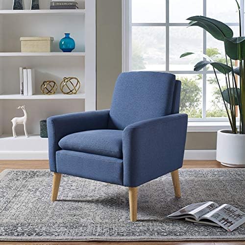 Lohoms Modern Accent Fabric Chair Single Sofa Comfy Upholstered Arm