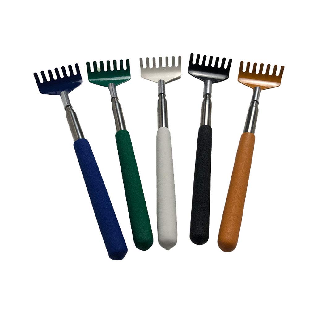 POFET 5 Pack Portable Extendable Back Scratcher for Back Scratcher Retractable Extendable in Travel Office Home - Five colors