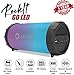 Woozik Rockit Go / S213 LED Portable Bluetooth Outdoor Indoor Hi-Fi Wireless Speaker Boombox with Dancing LED Lights, FM Radio, SD Card,AUX 3.5mm, USB MP3 (Black)