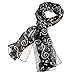 Music Note Scarf (One Size, Black and White style 2)