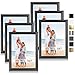 LaVie Home 5x7 Picture Frames (6 Pack, Black) Simple Designed Photo Frame with High Definition Glass for Wall Mount & Table Top Display, Set of 6 Classic Collection