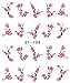 3 Sheets SY109 Japanese Cherry Blossom Sakura Flower Self Adhesive Nail Art Stickers Water Transfer Decals Decorations