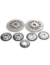 ECCPP TKNI033 Kit de cadena de sincronización tensor guía carril de la manivela piñón de la cámara piñones compatible con 01-04 Nissan Pathfinder Infiniti QX4 3.5L DOHC