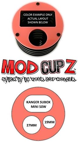 [2241] PINK MOD CUP HOLDER exclusively for KANGER SUBOX MINI 50W by MODcupZ [ vape stand insert wrap vehicle silicone auto skin case car ]