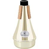 ROWELL Trumpet Mute ABS Straight Trumpet Mute Lightweight Practice Trumpet Mute Trumpet Acessories for Beginner(Gold)