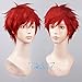 Angelaicos Unisex Short Red Wig Halloween Cosplay Costume Party Wigs
