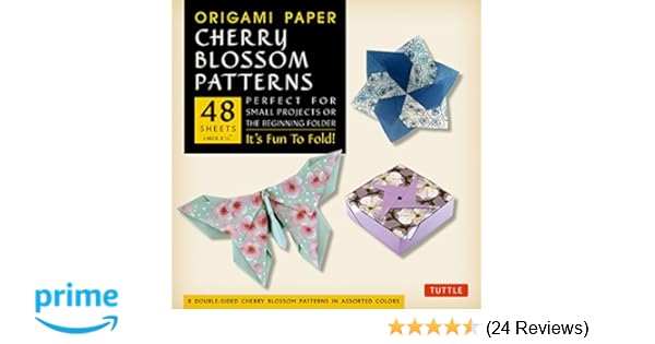 Amazoncom Origami Paper Cherry Blossom Patterns Large 8 1