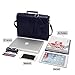 ECOSUSI Briefcase for Women Laptop Bag for Work Briefcase Crossbody Messenger Bags Vegan Leather Satchel Purse Fit 14 Inches Laptop, Navy Blue