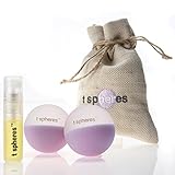 T Spheres Peace & Quiet, Aromatherapy Infused Massage Ball Set (Lavender Aroma), 45mm (Golf Ball Size)