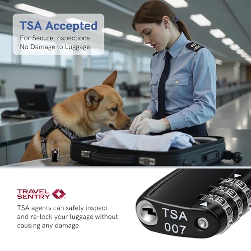 T Tersely TSA Approved Luggage Combination Locks, (2 Pack) Combination Padlock with Alloy Body TSA Lock for Travel Bag, Suit Case, Lockers, Gym, Bike Locks or Other