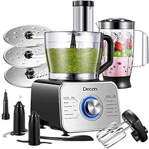Food-Processor-Multifunctional-Decen-Blender-Food-Processor-1100W-with-3-Speed-Pulse-Function-Ideal-for-Chopping-Kneading-Mixing-Whisking-and-Mincing-35-L-Bowl-and-15L-Jug-Blender-Silver Food Processor Multifunctional Decen Blender Food Processor 1100W with 3 Speed & Pulse Function Ideal for Chopping, Kneading, Mixing, Whisking and Mincing, 3.5 L Bowl and 1.5L Jug Blender, Silver