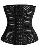Zando Breathable Weight Loss Waist Trainer Body Cincher Sport Workout Corset (Black
