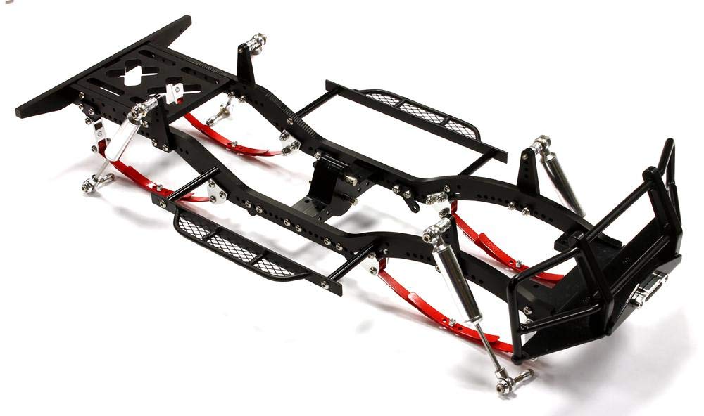 Integy RC Model Hop-ups C25152SILVER Leaf Spring Type Ladder Frame Chassis Assembly for 1/10 Type D90 Off-Road Scaler