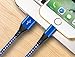 Mscrosmi 4 Pack 3FT 6FT 6FT 10FT Nylon Braided USB Charging cable compatible with iPhone 7/7Plus/6s/6s Plus/6/6Plus/5s/5c/5,iPad/iPod,iOS devices and more.(Black,Blue White,Gray Gold,Rose Gold)