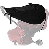 Pram Sunshade Sun Cover, Sun Shade Stroller for Baby, Universal Waterproof Stroller Sunshade Cover Anti-UV with Viewing Window for Stroller(Black)