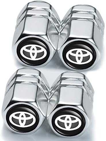 Toyota Automobile Valve Tire Air Caps Set for Hatchback, Avalon, Camry - 4 Pcs